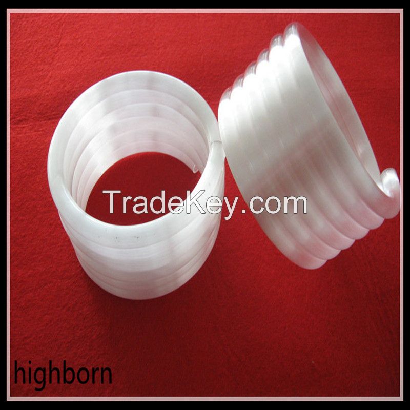 translucent quartz glass helical tube