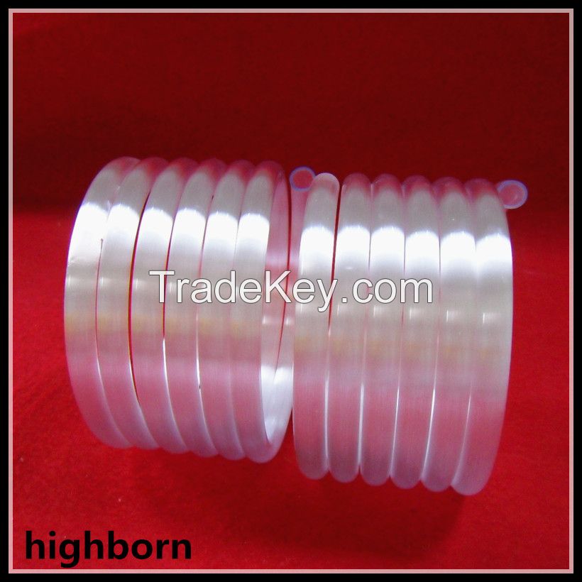 translucent quartz glass helical tube