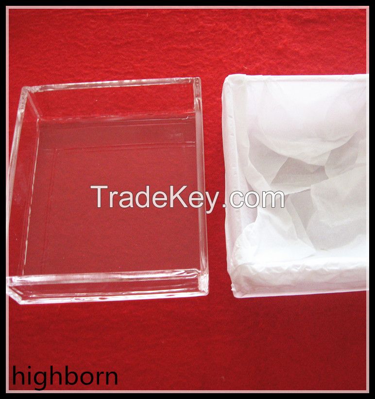 heat resistant clear quartz glass container