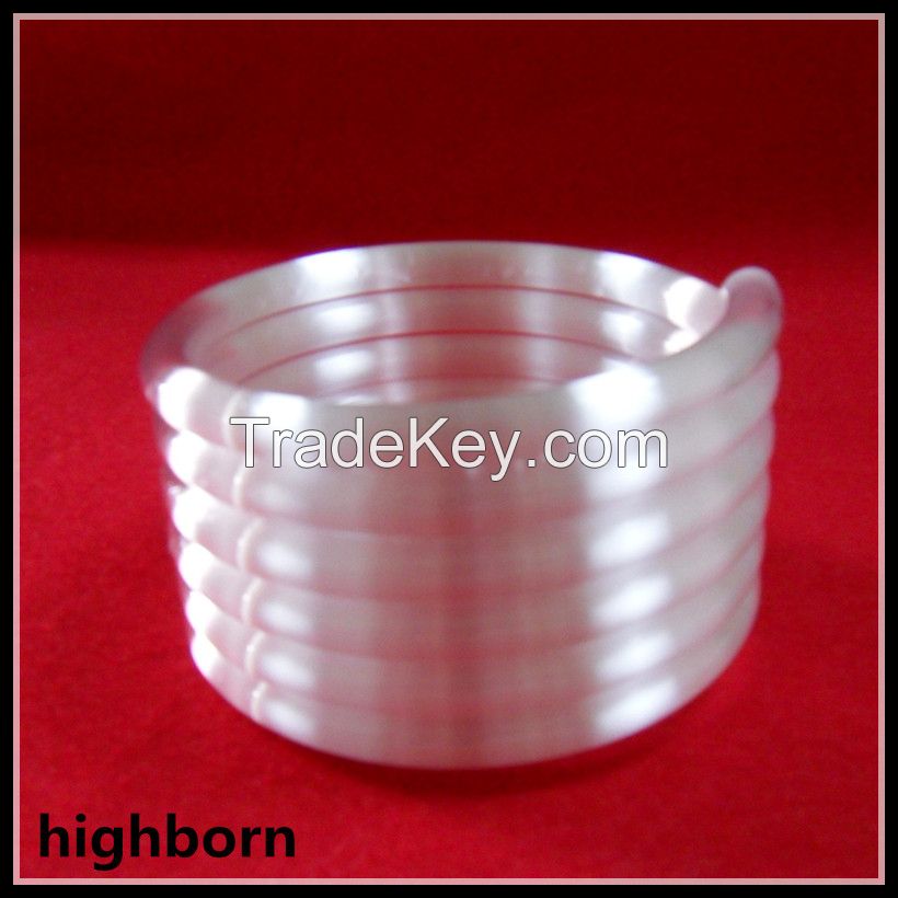 translucent quartz glass helical tube