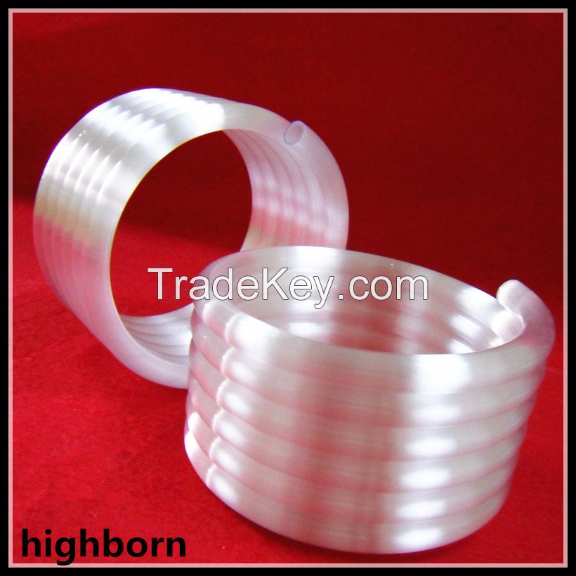 translucent quartz glass helical tube