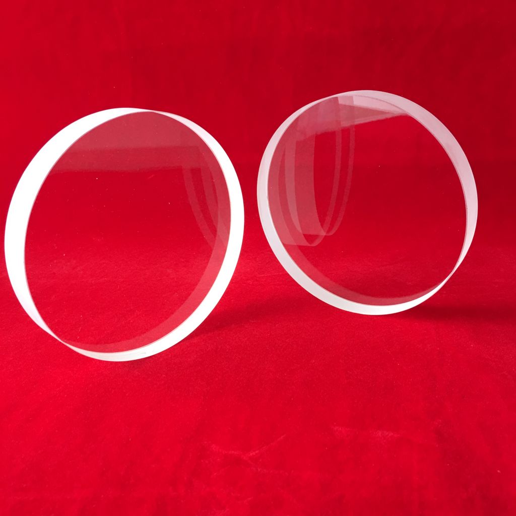 Thick round quartz glass plate low price