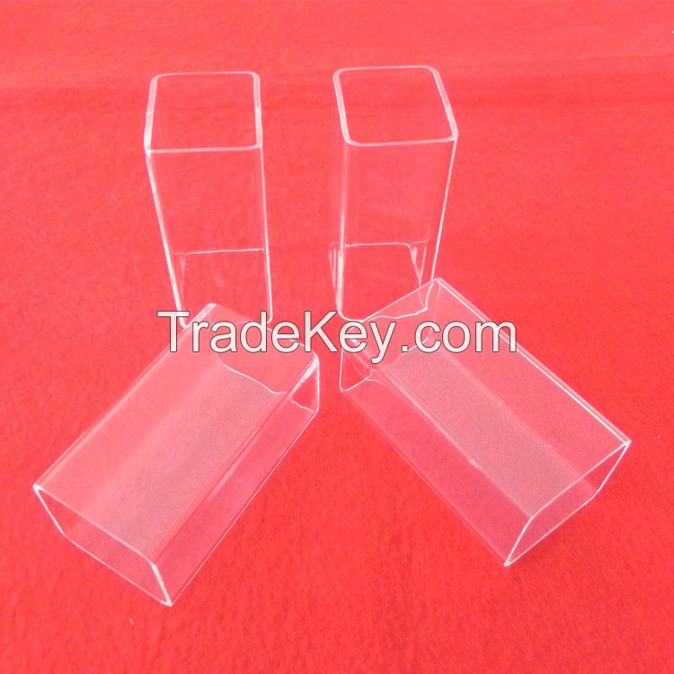 37x12x2.0mm transparent quartz glass rectangle tube