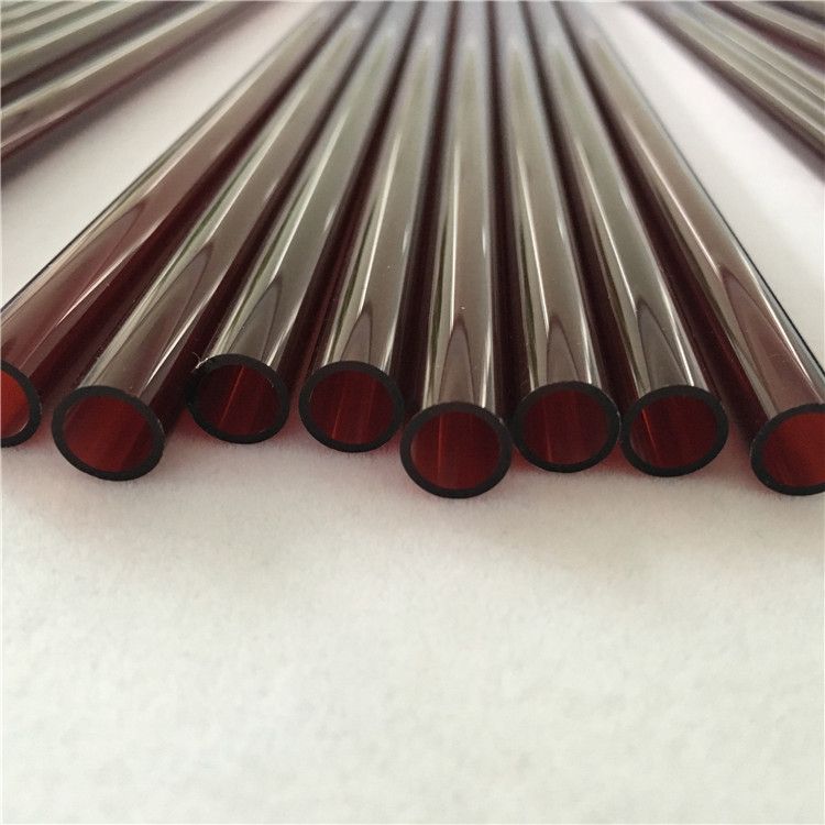 dark red ruby silica quartz glass tube For electric oven