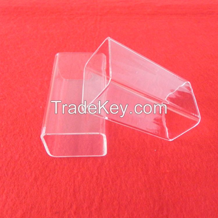 37x12x2.0mm transparent quartz glass rectangle tube