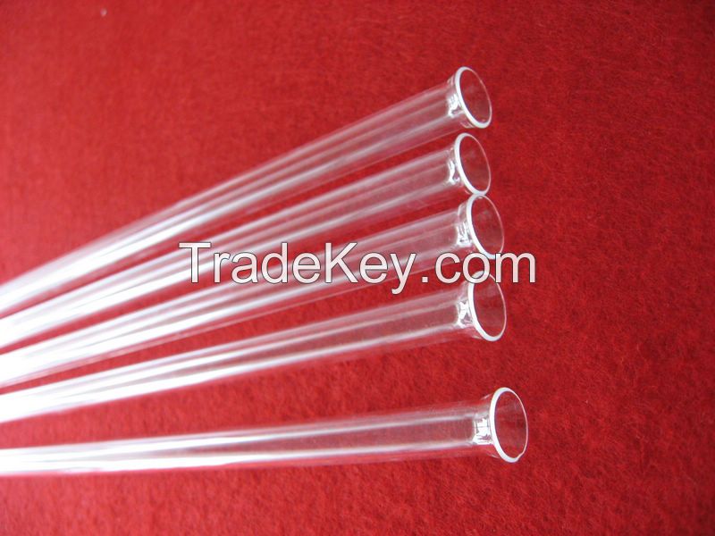 clear quartz glass tube with joint end supplier