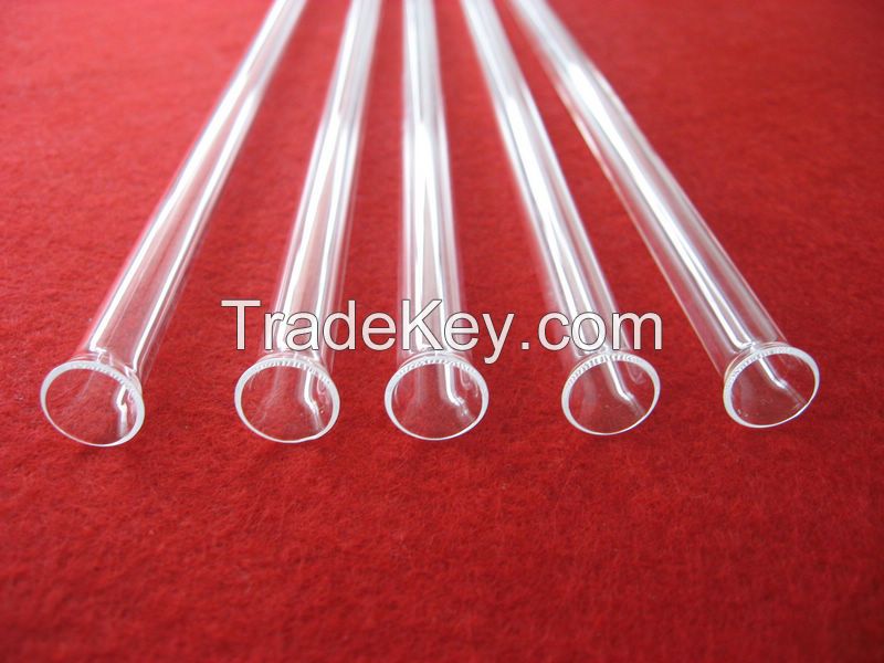 clear quartz glass tube with joint end supplier