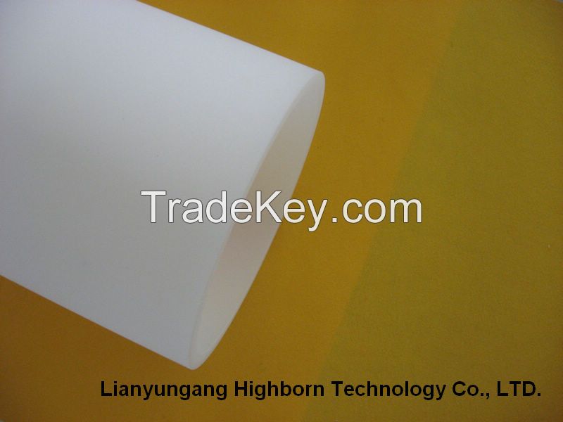 surface polished opaque fused silica glass tube