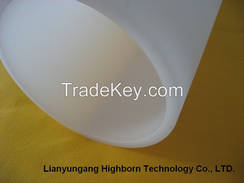 surface polished opaque fused silica glass tube