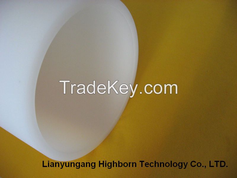 surface polished opaque fused silica glass tube