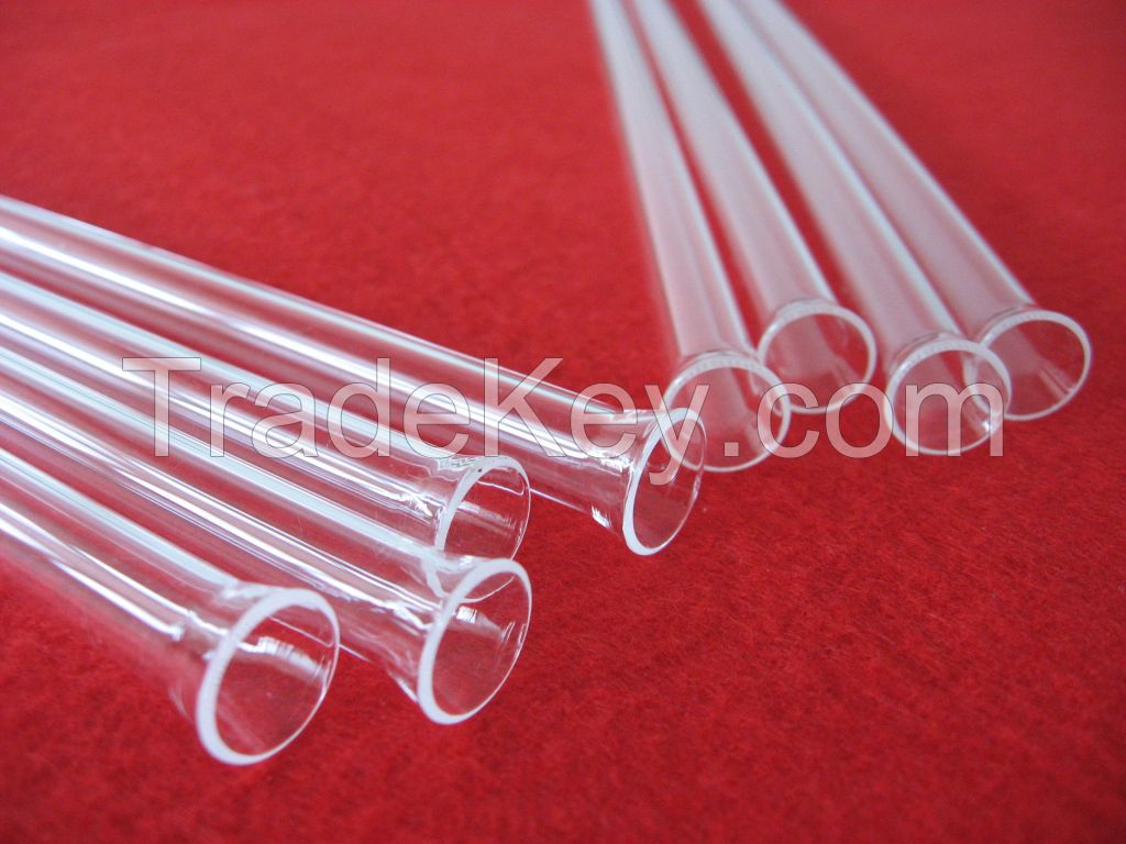 clear quartz glass tube with joint end supplier