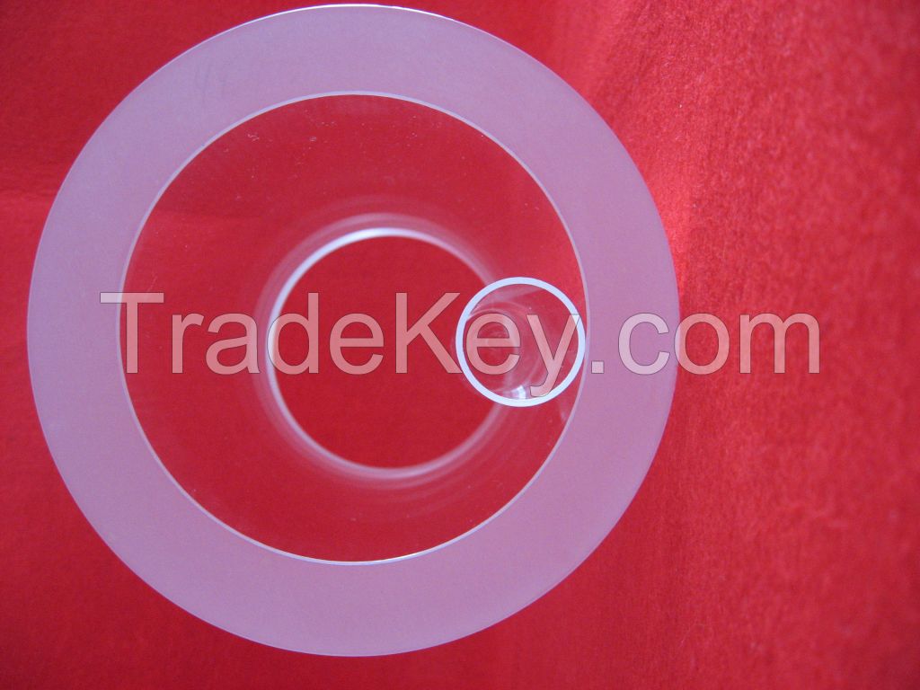 20mm thickness heat resistant clear quartz glass tubing