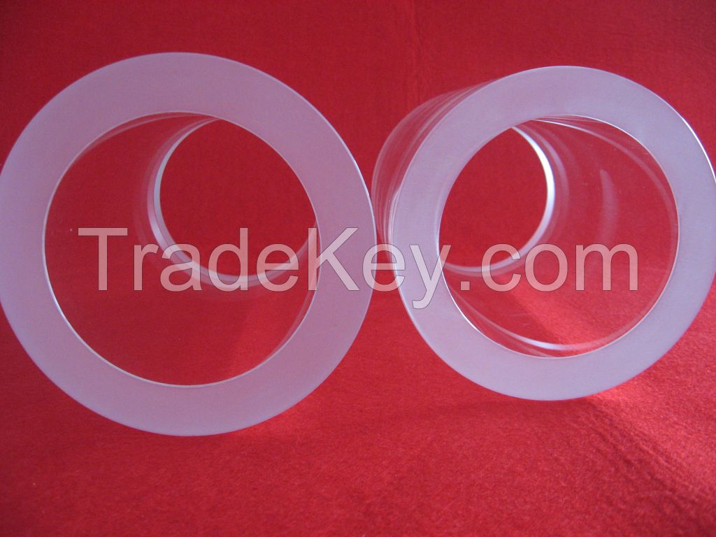 20mm thickness heat resistant clear quartz glass tubing