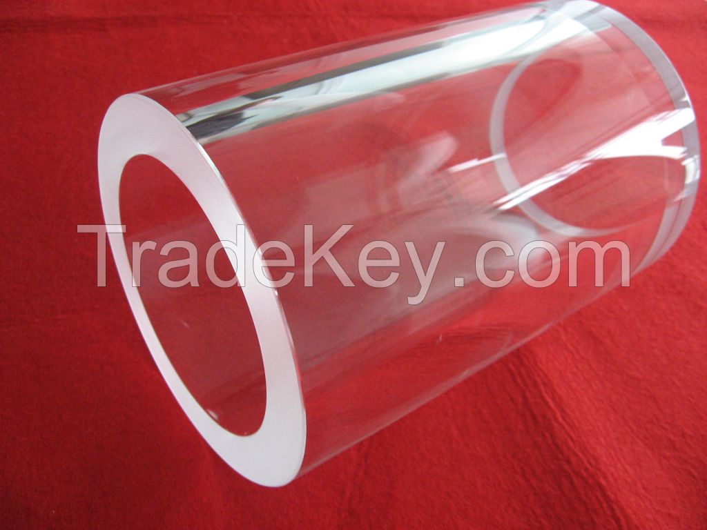 20mm thickness heat resistant clear quartz glass tubing