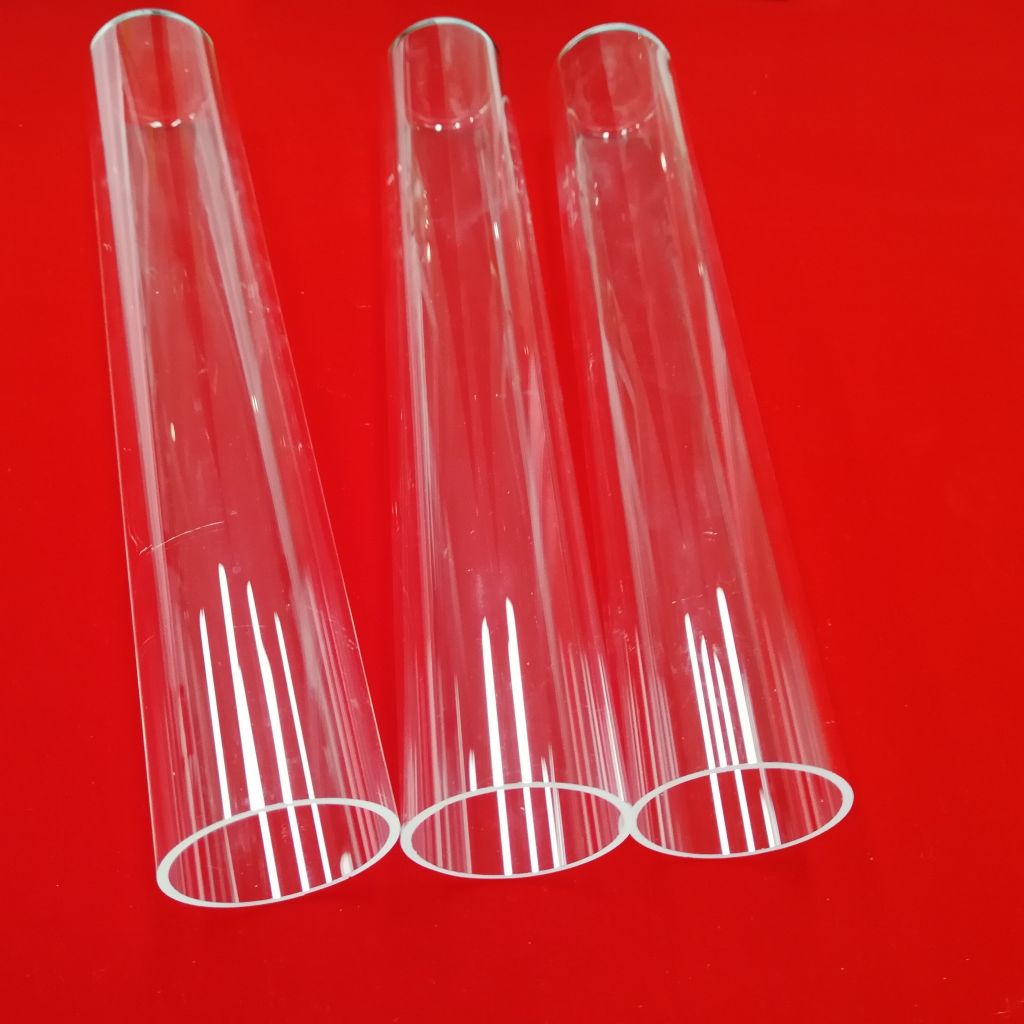 high temperature resistance flat bottom quartz glass tube