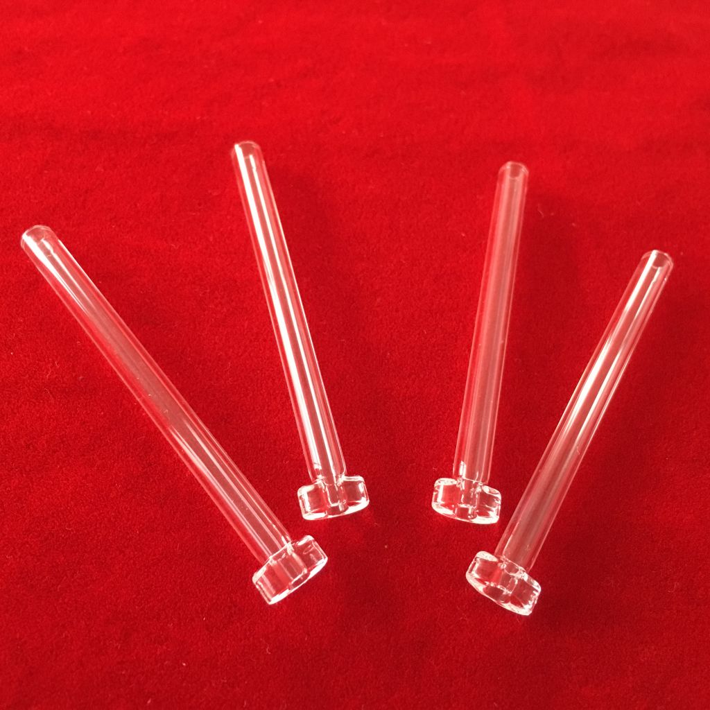 customized both ends open clear quartz glass tube with flange