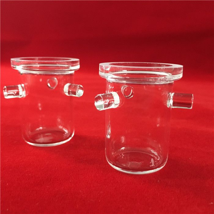 customize clear fused silica quartz glass crucible with legs for industry