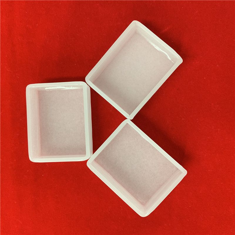 rectangle corrosion resistence opaque melting silica crucible for industry 