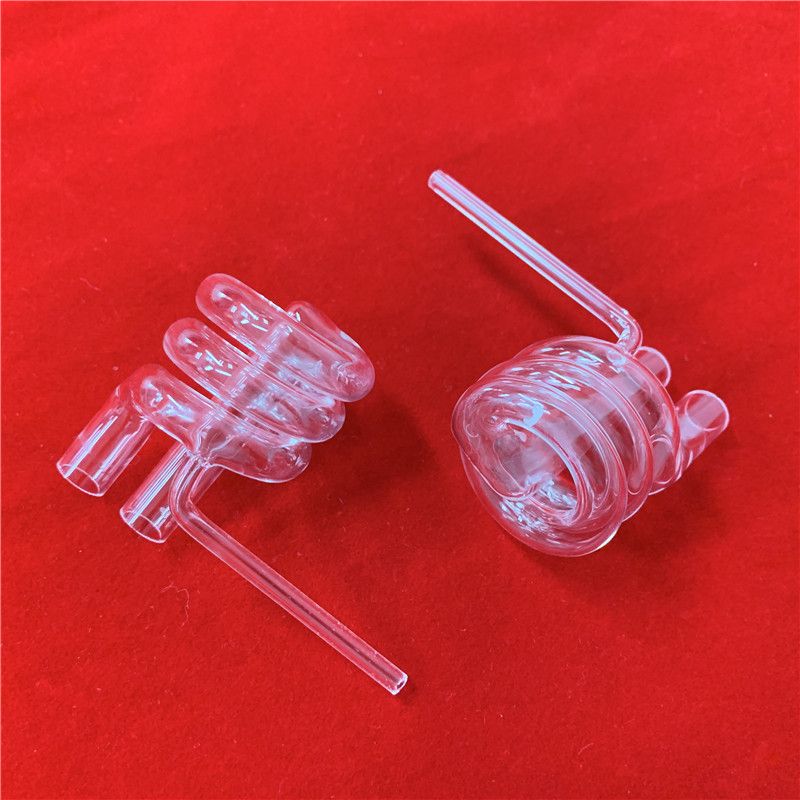 clear two mouth spiral quartz glass tube using for UV disinfection