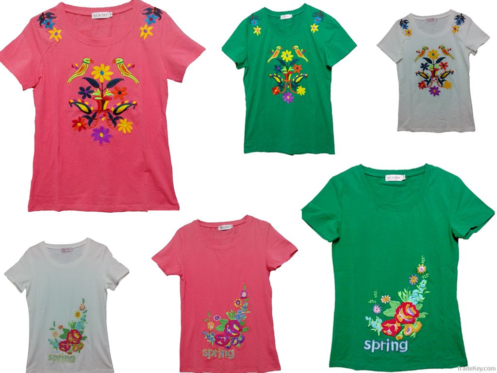 Embroidery womens Tshirt