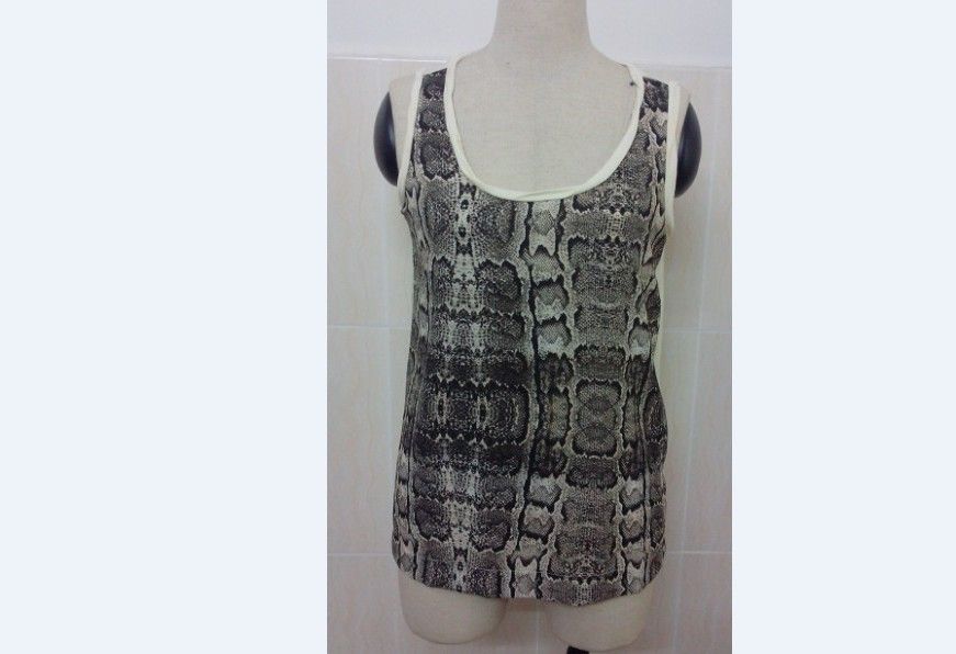 snake print twist tank top