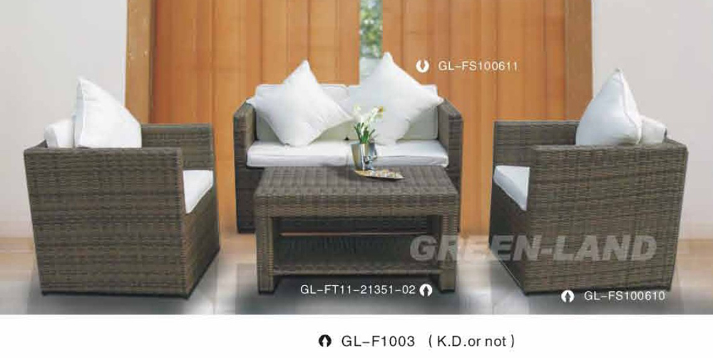 rattan patio furniture sofa set