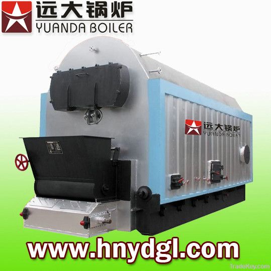 Industrial wood pellet fired steam boiler