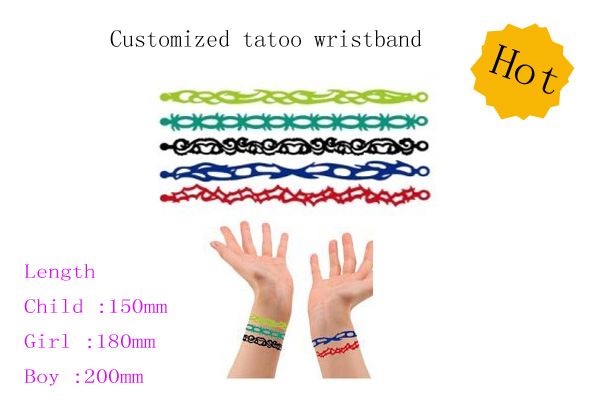 2011 most popular tatoo silicone bracelet