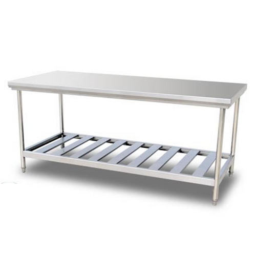 Stainless Steel Work Table with Grid Undershelf