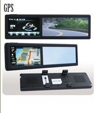 GPS rear view mirror