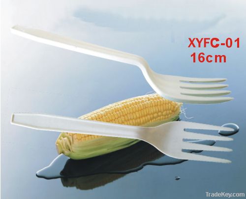 Biodegradable Disposable Cornstarch Plastic Cutlery Knife Fork Spoon