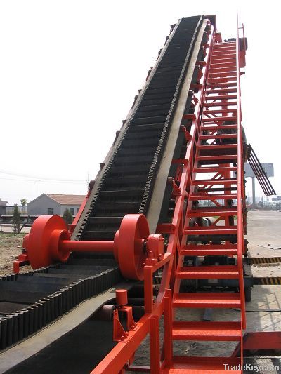 Corrugated Sidewall Inclined Belt Conveyor, Suitable for Large Declini