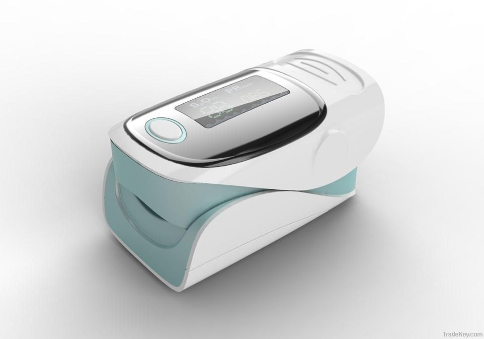 Finger pulse oximeter with OLED screen