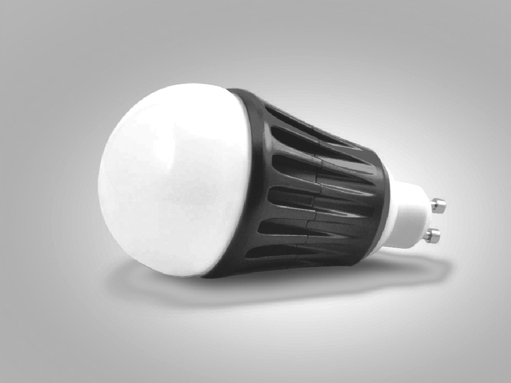 Led light bulb GU10 AC 100-240V Black/Silvery Gray 5W with LED Light