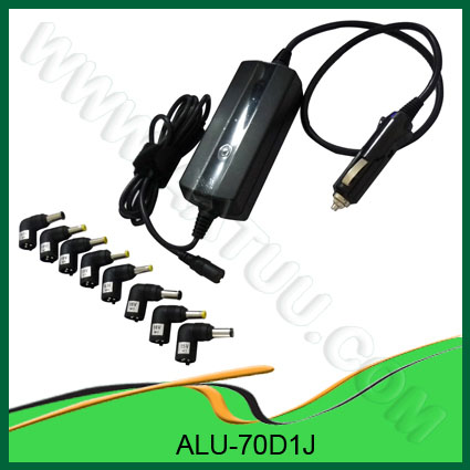 Factory Supply 70W DC Universal Laptop Power Car Adapter