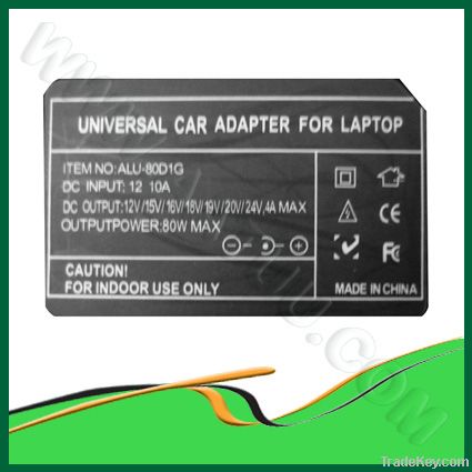 80W DC Universal Laptop Adapter For Car Use