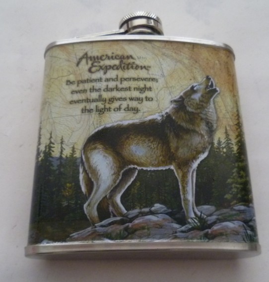 2011 new water-tranfer printing hip flask