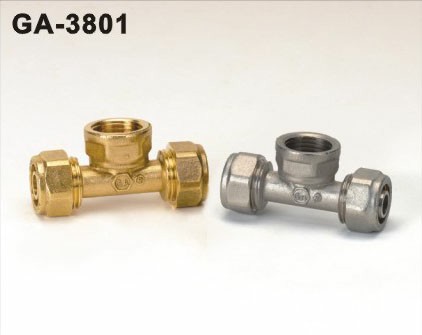 brass female tee/brass pipe fitting/composite pipe fitting