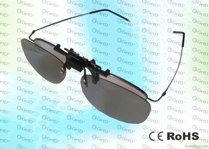 Fashionable reusable passive 3d glasses