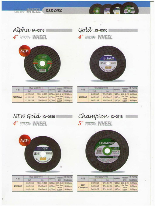 Cut-Off Wheel Disc