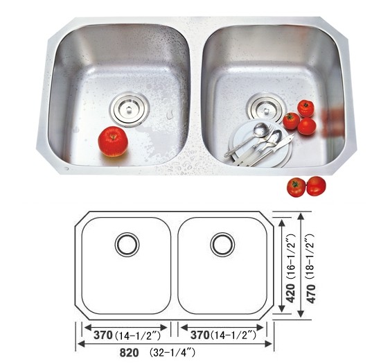 cUPC sus 304 stainless steel sink