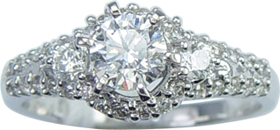 18K White Gold Diamond Setting womenring (ADBA00007582