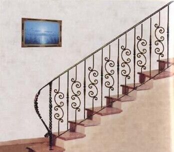 Wrought iron stair railing