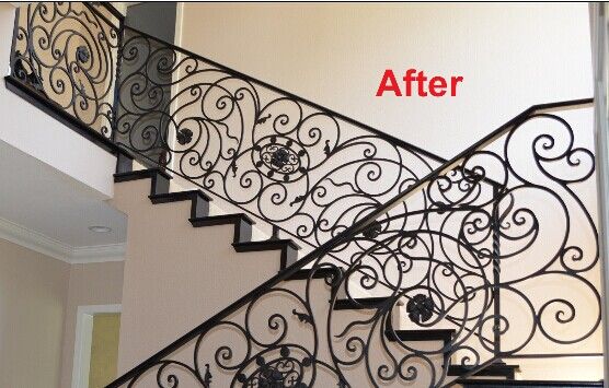 wrought iron stair handrail