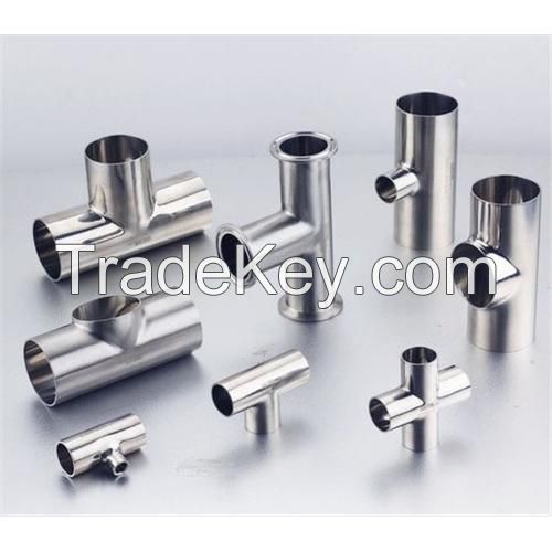 pipe fittings, weld connection, sanitary stainless steel tee