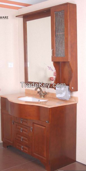 Mordern Red Oak Solid Wood Bathroom Cabinets