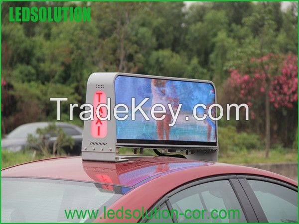 wateproof outdoor SMD taxi top video advertising P5 led displays