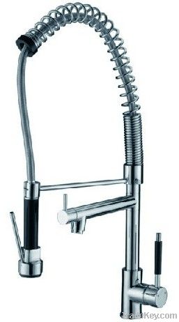 Brass Construction Gooseneck Pull out Kitchen Sink Faucet mixer tap
