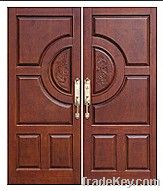 Natural solid wood door