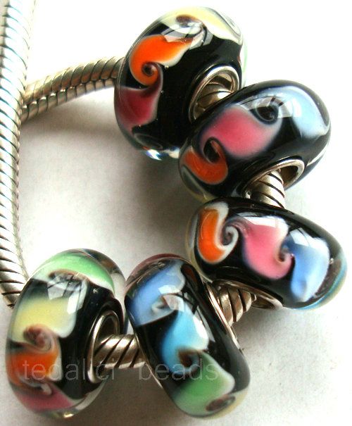 Wholesale Handmade Lampwork Murano Glass Beads Fit European Charm Bracelet